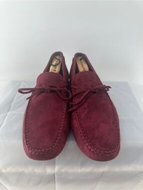 Aurelien maroon red driving loafers